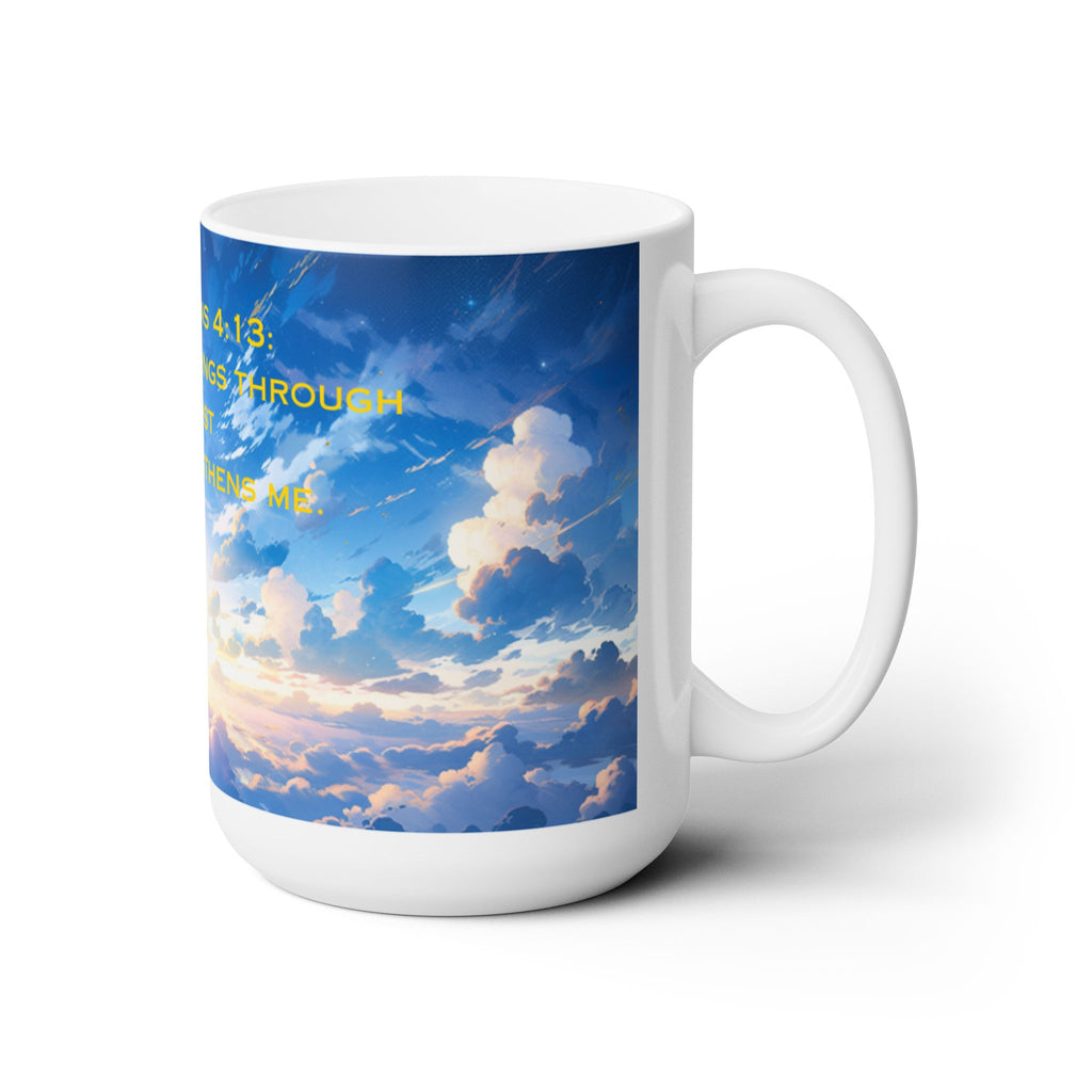 I Can Do All Things – Philippians 4:13 Faith Mug | Custom 15oz White Ceramic Religious Mug