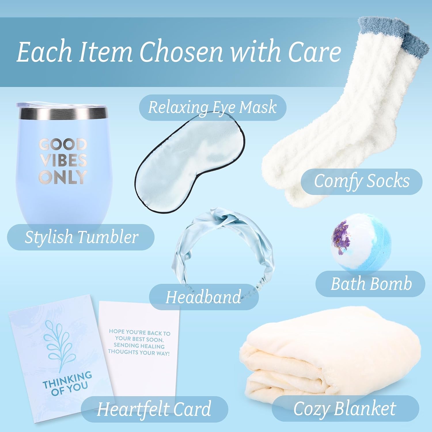 Get Well Gifts for Women - after Surgery Care Package for Women - Thoughtful Get Well Soon Gift Basket & Sick Care Package for Comforting Recovery